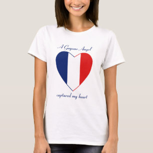 Camiseta Corazón con Bandera de Guyane