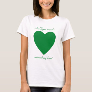 Camiseta Corazón con Bandera de Libia