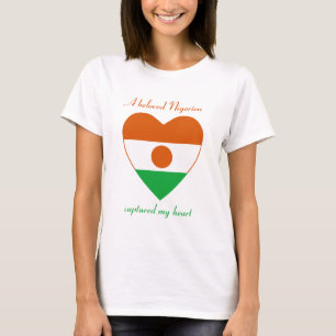 Camiseta Corazón con Bandera de Níger
