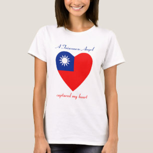 Camiseta Corazón con Bandera de Taiwán