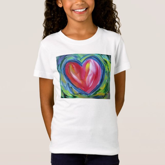 Camiseta Corazón con esperanza Pintando amor Personalizados (Anverso)