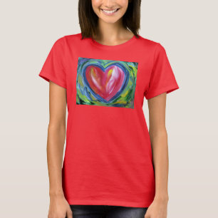 Camiseta Corazón con esperanza Pintando amor Personalizados