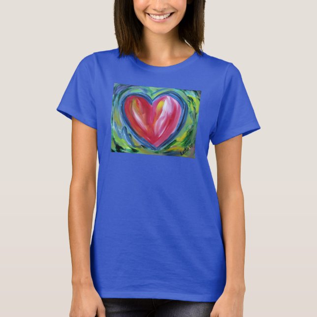 Camiseta Corazón con esperanza pintura Personalizado arte c (Anverso)
