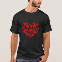 Camiseta Corazón con garra para los amantes del gato o del