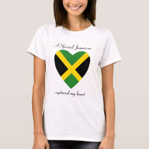 Camiseta Corazón con la Bandera de Jamaica