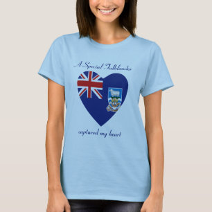 Camiseta Corazón con la Bandera de las Islas Malvi
