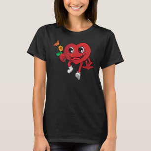 Camiseta Corazón Con Ojos Corazón Rojo Fantástico Valentine