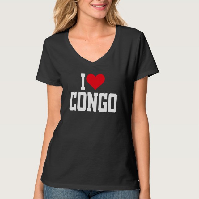 Camiseta Corazón Congo con corazón rojo amo Congo 1 (Anverso)