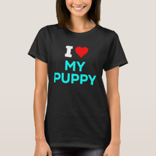 Camiseta Corazón Corazón Amo Mi Azul Verde azulado Cyan Cup
