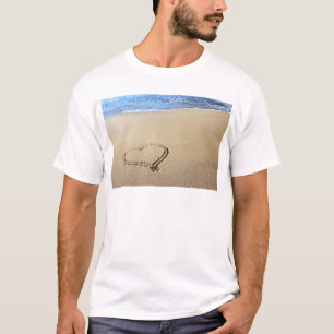 Camiseta Corazón Corazones Playa Arena Paraíso Tropical Des
