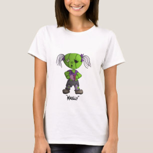 Camiseta Corazón cosido carro lindo del amor del zombi
