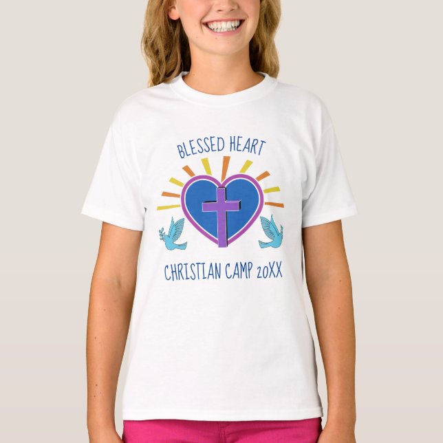 Camiseta Corazón cruzado de Personalizado en el campamento  (Anverso)