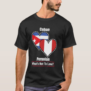 Camiseta Corazón Cubano Peruano Banderas Qué No Amar