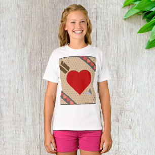 Camiseta Corazón Cupido con Flecha Romántico Patrón de San 