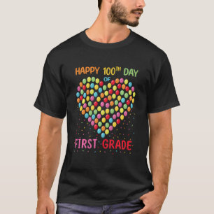Camiseta Corazón Cutáneo 100 Globos Felices 100 Días Escola