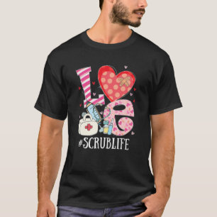 Camiseta Corazón Cute Stethoscope Scrub Enfermera de la En