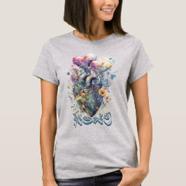 Camiseta Corazón de acuarela