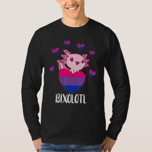 Camiseta Corazón de Ajolote Bisexual Bisexualidad Bi Bander
