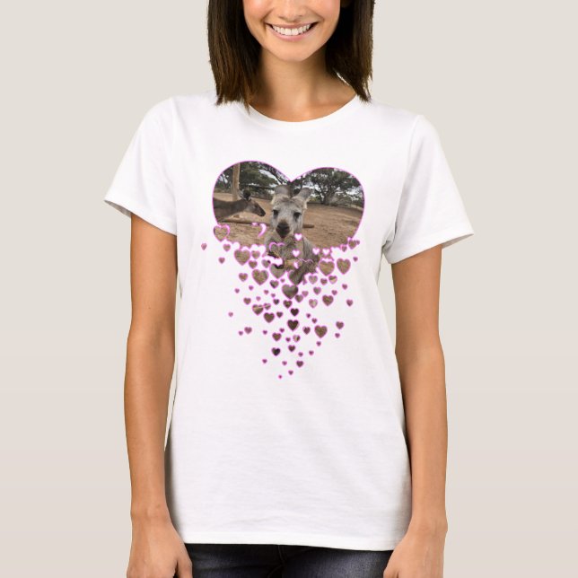 Camiseta corazón de amor canguro (Anverso)