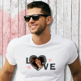 Camiseta Corazón de Amor con Foto Personalizada Simple Mode