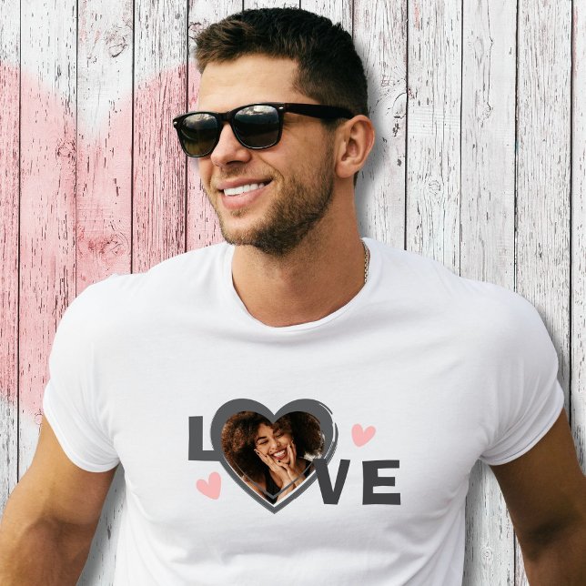 Camiseta Corazón de Amor con Foto Personalizada Simple Mode (Subido por el creador)