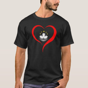Camiseta Corazón de amor con la bandera Lotus del diseño de