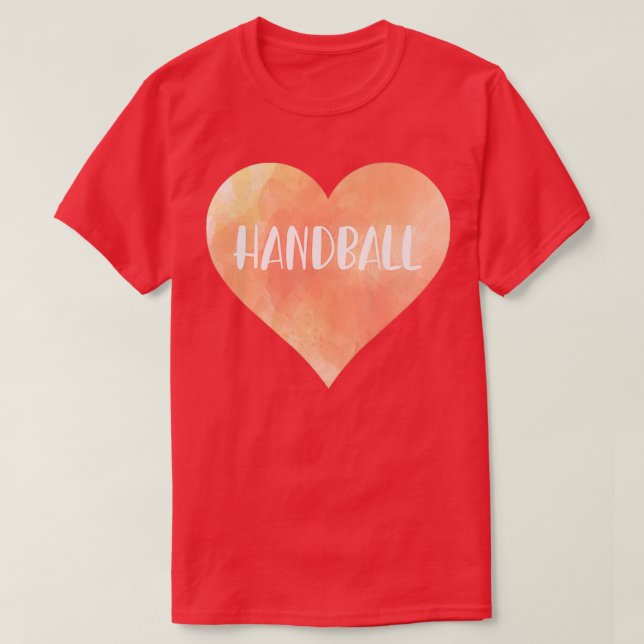 Camiseta Corazón de amor de balonmano (Diseño del anverso)