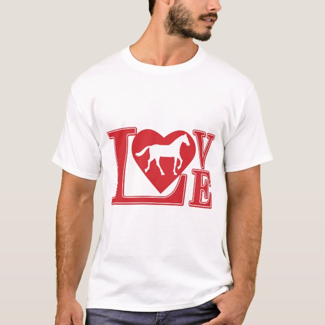 Camiseta Corazón de amor de caballo (Anverso)