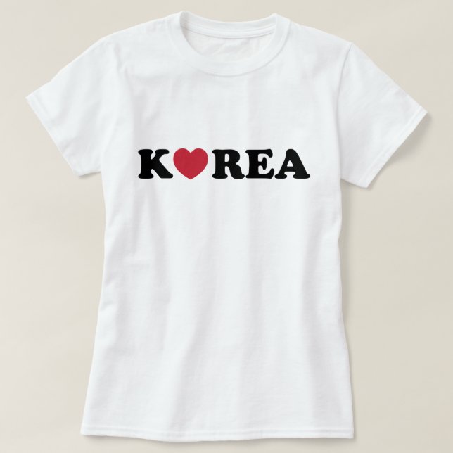 Camiseta Corazón de amor de Corea (Diseño del anverso)