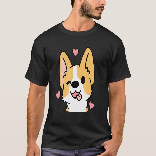 Camiseta Corazón de amor de Corgi (Anverso)