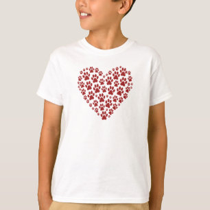 Camiseta Corazón De Amor De Garra De Niños