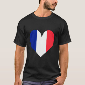 Camiseta Corazón de amor de la bandera francesa