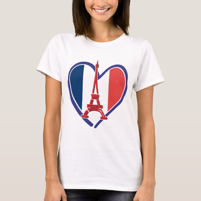 Camiseta Corazón de amor de París (Anverso)