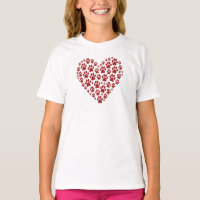 Corazón de amor de patita para niños