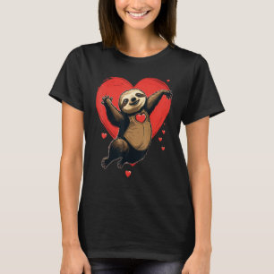 Camiseta Corazón de amor de perezoso para el día de San Val