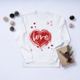 Camiseta Corazón de amor en día de San Valentín rojo