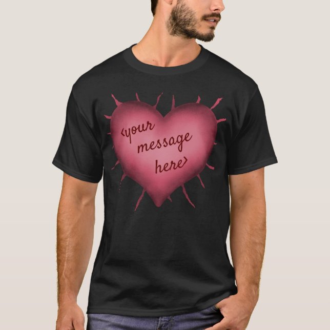 Camiseta Corazón de amor personalizado (Anverso)