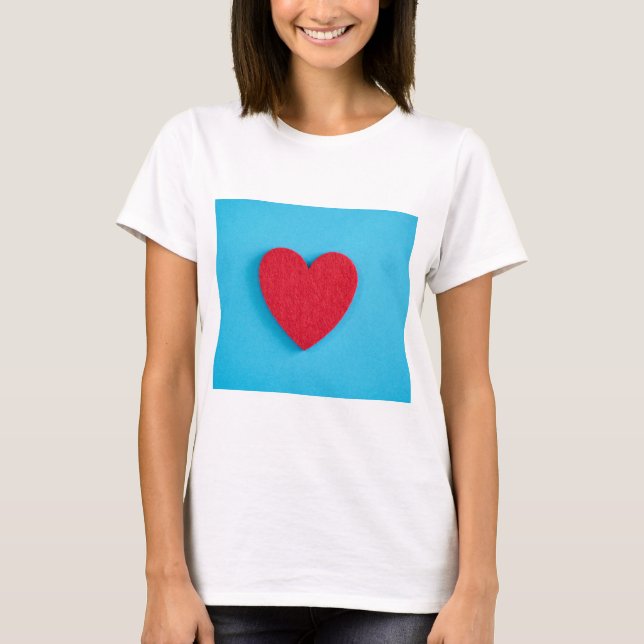 Camiseta Corazón de amor rojo (Anverso)