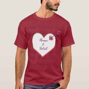 Camiseta Corazón de Amor Rojo Nombre Hombres Día de San Val