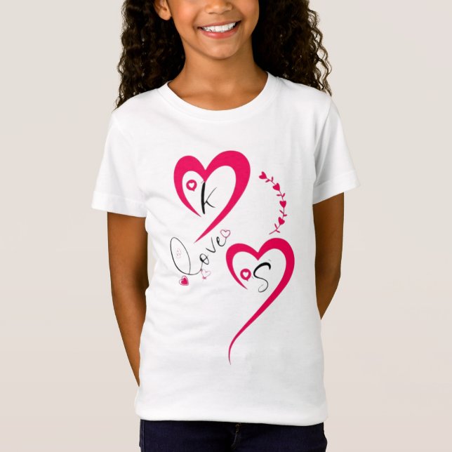 Camiseta Corazón de Amor Rosa Mínimo (Anverso)