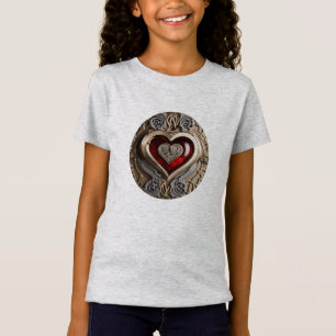 Camiseta Corazón de Amor Steampunk Atemporal