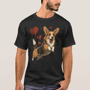 Camiseta Corazón de Amor Welsh Corgi para el Día de San Val
