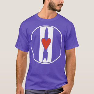 Camiseta corazón de amor y cohetes