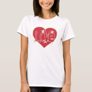 Camiseta Corazón de amor y estrellas