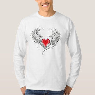 Camiseta Corazón de Ángel Rojo con alas