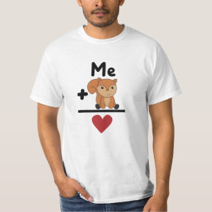 Camiseta Corazón de animales de bosque de ecuación de amor