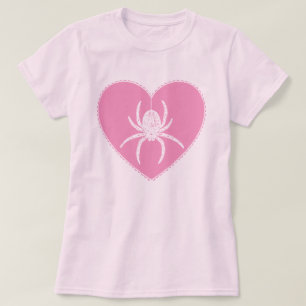 Camiseta Corazón de Araña Rosa