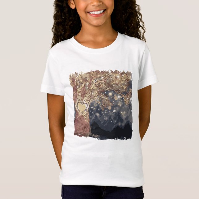 Camiseta Corazón de árbol de fantasía (Anverso)