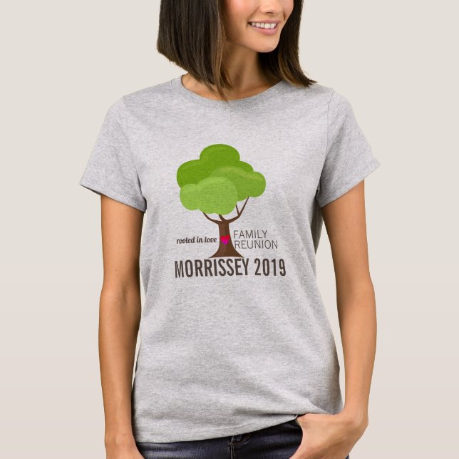 Camiseta Corazón de árbol de la unión familiar personalizad (Anverso)