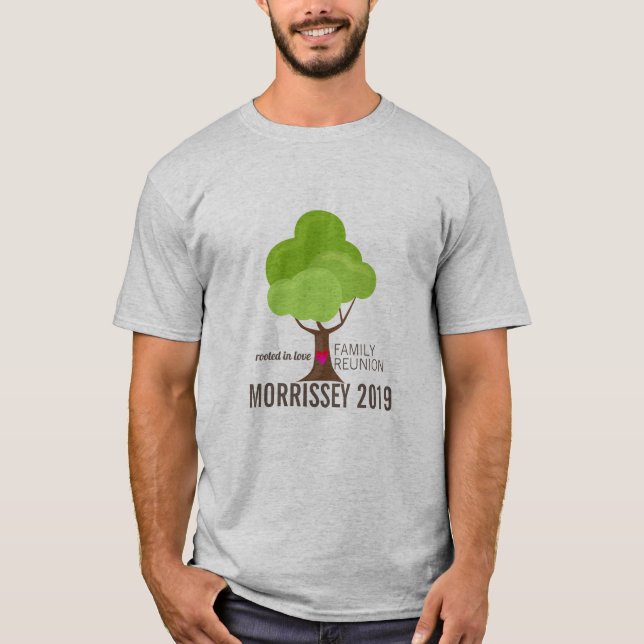 Camiseta Corazón de árbol de la unión familiar personalizad (Anverso)